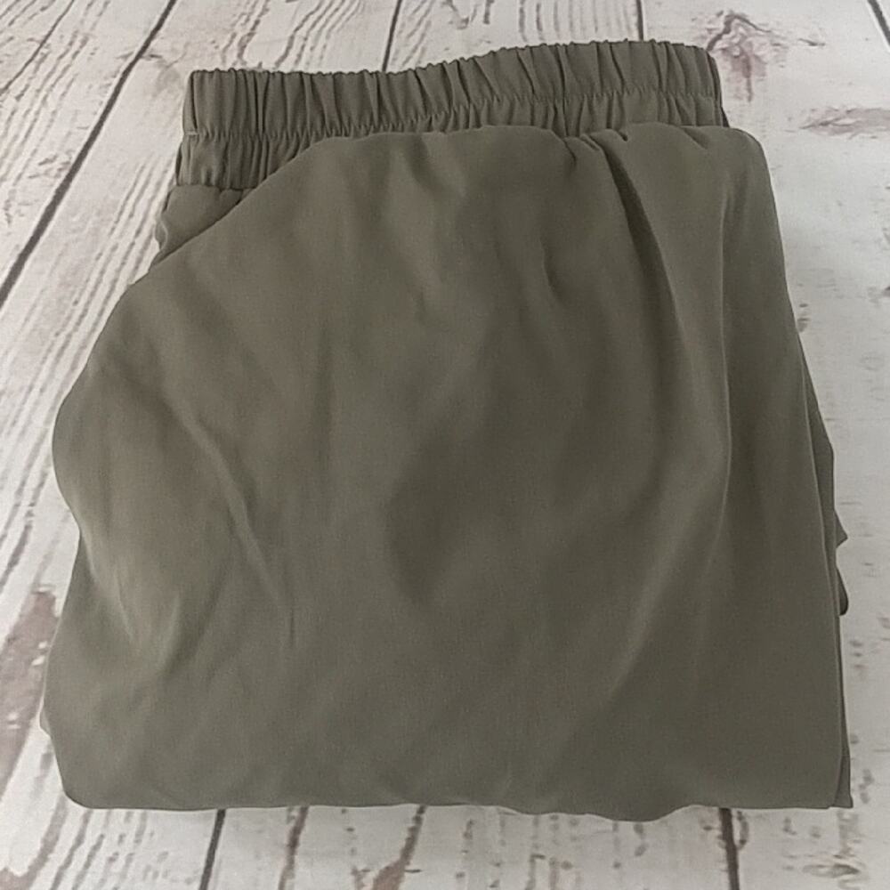 Shein Ruched Jogger Pants Olive Green Size XL